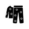 Fleece pyjamas black glyph icon