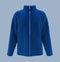 Fleece tracksuit top jacket with full zip design, sportswear, track front view