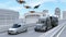 Fleet of American Trucks, cargo drones and flying car