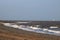 Fleetwood windy January day, sea, fisherman, ferry