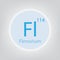 Flerovium Fl chemical element icon