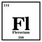 Flerovium Periodic Table of the Elements Vector illustration eps 10