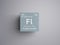 Flerovium. Post-transition metals. Chemical Element of Mendeleev\\\'s Periodic Table. 3D illustration