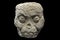 Fleshless Mayan stone skull