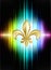 Fleur De Lis on Abstract Spectrum Background