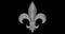 Fleur-de-lis animated element (grey scale)