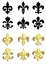 Fleur de lis in black and gold