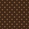 Fleur de lis french damask pattern in brown color. Ornamental fabric swatch close-up.