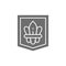 Fleur de lis, heraldic coat of arms, lily flowers grey icon.