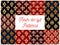 Fleur-de-lis heraldic royal floral patterns set