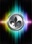 Fleur De Lis Icon Button on Abstract Spectrum Background
