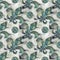 Fleur de lis pattern with abstract texture of green and blue colors drawn  on a gray background