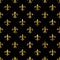 Fleur-de-lis seamless pattern. Ols style template. Floral classic texture. Fleur de lis royal lily retro background. Design vintag