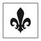 Fleur de lis symbol, silhouette - heraldic symbol. Vector Illustration. Medieval sign. Glowing french fleur de lis royal lily.