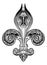 Fleur de Lis in Vintage Style