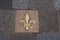 Fleur de lys in a tile