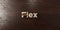 Flex - grungy wooden headline on Maple - 3D rendered royalty free stock image