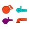 Flex icon set, color outline style