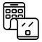 Flex phone cellular icon, outline style