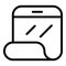 Flex smartphone display icon, outline style