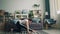 Flexible Asian girl is doing stretching exercises at home practising yoga poses alone improving her health and caring