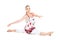 Flexible dancer over white background