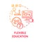 Flexible education concept icon