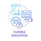 Flexible education concept icon