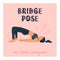 Flexible sport girl do bridge yoga pose.