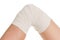 Flexible supportive orthopedic bandage, compression stabilizer knee.