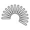 Flexible wire coil icon, outline style