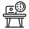 Flexible work time icon, outline style