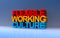 Flexible working culture on blue