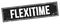 FLEXITIME text on black grungy rectangle stamp