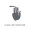 Flick Left gesture icon. Trendy Flick Left gesture logo concept