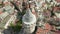 Flight above Galata Tower in Istanbul, Turkey and tilt down in Birds Eye View perspective, Aerial Scenic