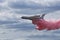 Flight of amphibious aircraft B-200CHS EMERCOM of Russia, simulating water discharge