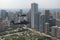 A flight of Apache helicopters fly over Downtown Chicago