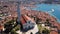 Flight around Rovinj Church, Croatia