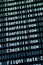 Flight arrival board in airport, closeup.