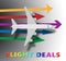 Flight Deals Representing Airplane Sale 3d Illustration