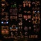 Flight deck overhead panel of a modern airliner.