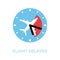 Flight Delayed flat icon. Colored element sign from airport collection. Flat Flight Delayed icon sign for web design