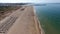 Flight filming over the beach Falesia and relaxation area.