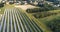 Flight forward over solar photovoltaic farm.