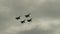 Flight of four fighter jets