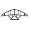 Flight hang glider icon outline vector. Air para