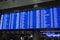 Flight information panel in Beijing Capital International Airport