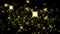 Flight inside a Gold Stars Particles Field Loopable Background