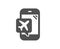 Flight mode icon. Airplane mode sign. Vector